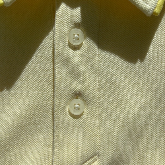 Extracurricular Los Angeles Yellow Cream Merit Pique Polo Golf Shirt XL - Picture 5 of 9